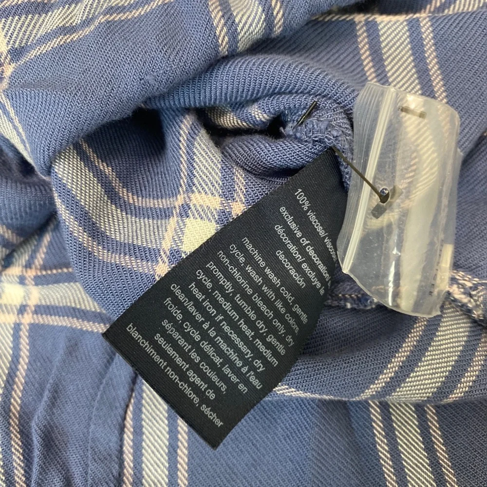 Tommy Hilfiger roll tab button down shirts windowpane blue S - Picture 4 of 4